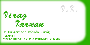 virag karman business card