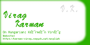 virag karman business card